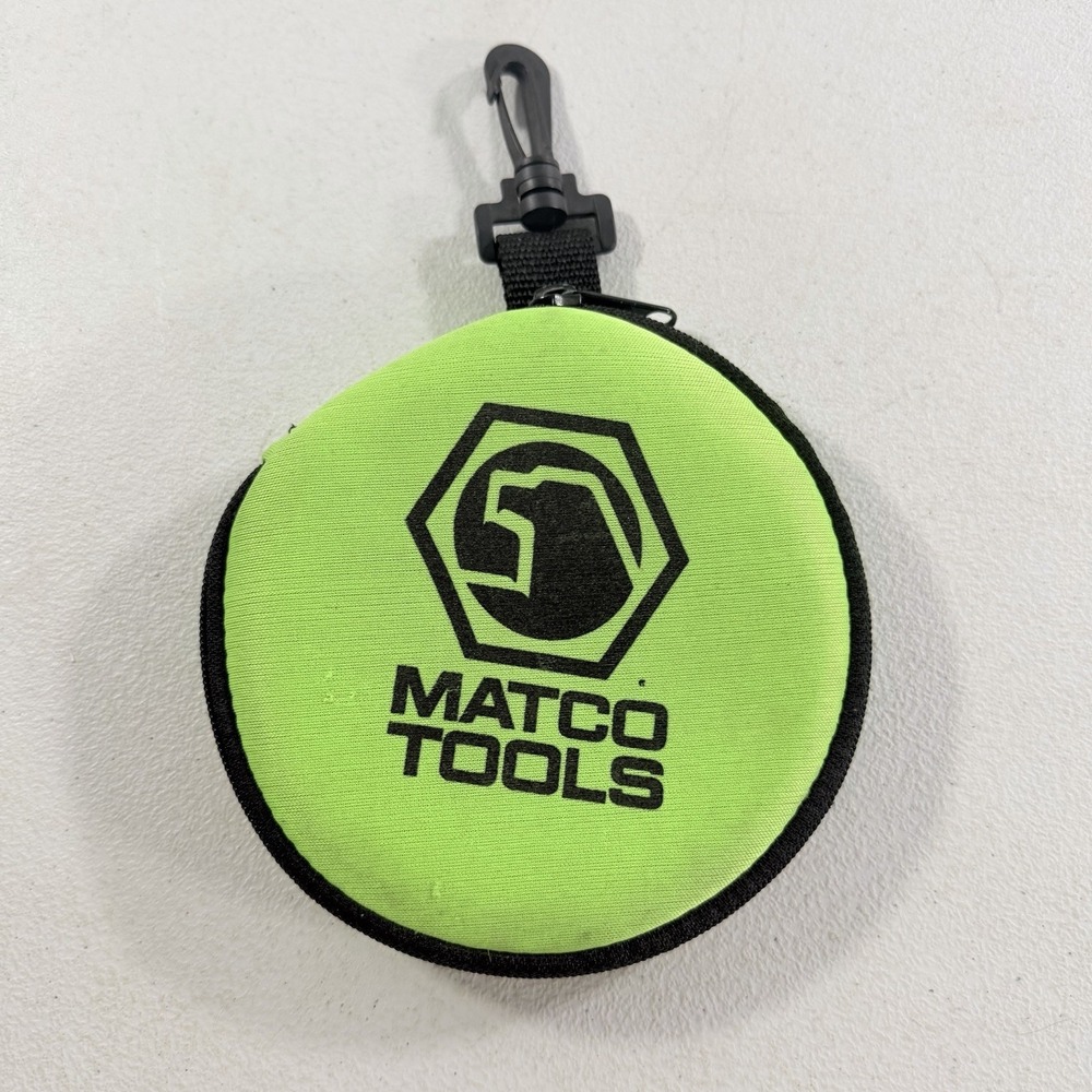 Matco Tools‎ Green Zip Around Cd Case Holder With Clip Holds 12 Discs